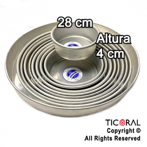 TORTERA ALUMINIO ALTURA 4cm N.28 (H) x 1
